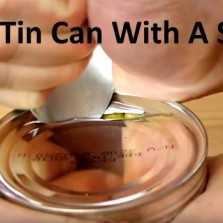 Open Tin Can With A Spoon Emergency Survival Tip